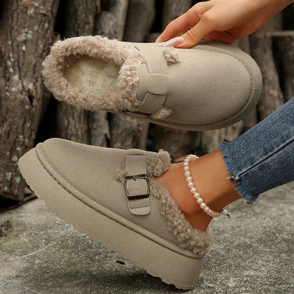 Plush Platform Slippers