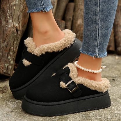 Plush Platform Slippers