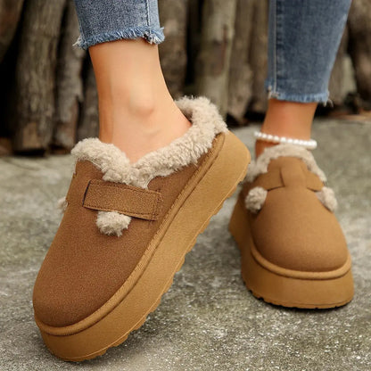 Plush Platform Slippers