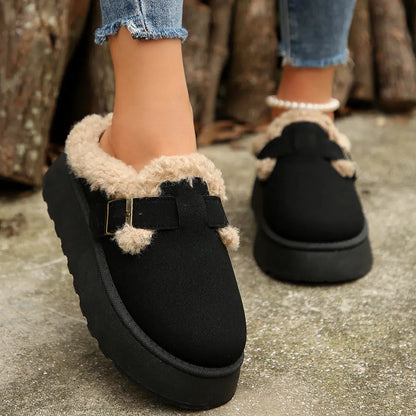 Plush Platform Slippers