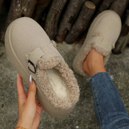 Plush Platform Slippers